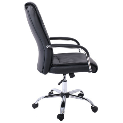 CF5100 Πολυθρόνα Διευθυντή Βάση Μέταλλο Χρώμιο - PU Μαύρο